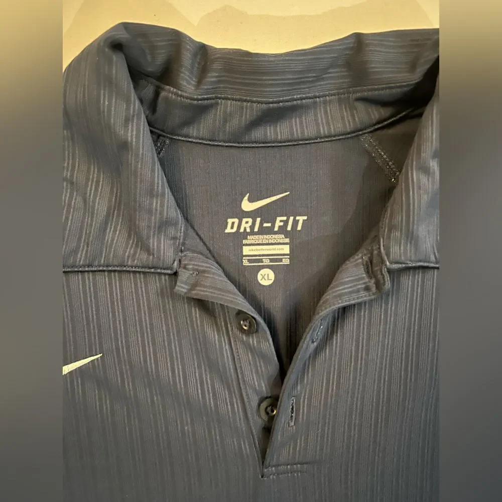 NEW Nike Dry Fit Athletic Shirt Navy and White